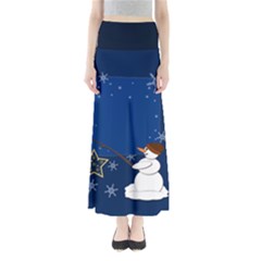 Snowman Full Length Maxi Skirt