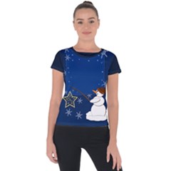 Snowman Short Sleeve Sports Top 