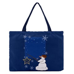 Snowman Zipper Medium Tote Bag