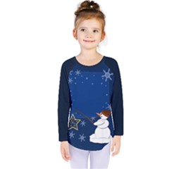 Snowman Kids  Long Sleeve T-shirt