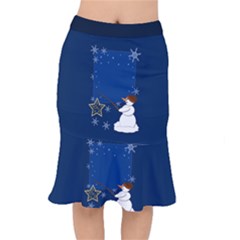 Snowman Short Mermaid Skirt