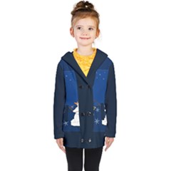 Snowman Kids  Double Breasted Button Coat