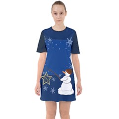 Snowman Sixties Short Sleeve Mini Dress by 2607694c