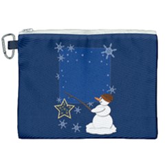 Snowman Canvas Cosmetic Bag (xxl)