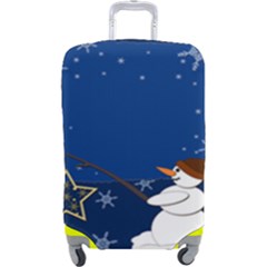 Snowman Luggage Cover (large)