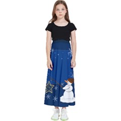 Snowman Kids  Flared Maxi Skirt