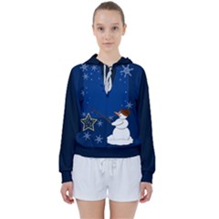 Snowman Women s Tie Up Sweat