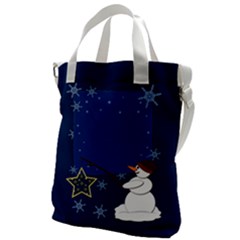 Snowman Canvas Messenger Bag