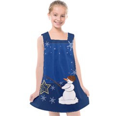 Snowman Kids  Cross Back Dress