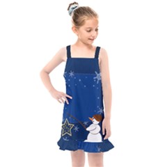 Snowman Kids  Overall Dress