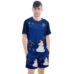 Snowman Men s Mesh T-shirt And Shorts Set