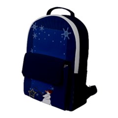 Snowman Flap Pocket Backpack (large)