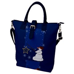 Snowman Buckle Top Tote Bag