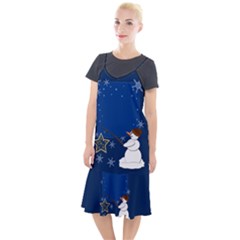 Snowman Camis Fishtail Dress