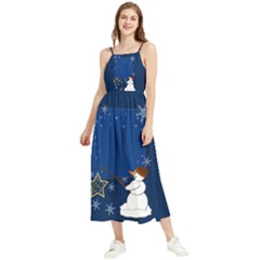 Snowman Boho Sleeveless Summer Dress