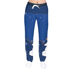 Snowman Women Velvet Drawstring Pants by 2607694c