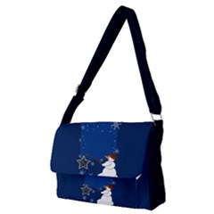 Snowman Full Print Messenger Bag (m)