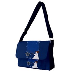 Snowman Full Print Messenger Bag (l)