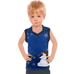 Snowman Kids  Sport Tank Top