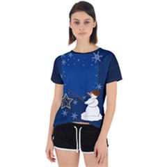 Snowman Open Back Sport T-shirt