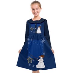 Snowman Kids  Midi Sailor Dress