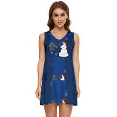 Snowman Tiered Sleeveless Mini Dress by 2607694c