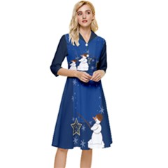 Snowman Classy Knee Length Dress