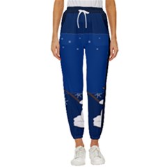 Snowman Women s Cropped Drawstring Pants