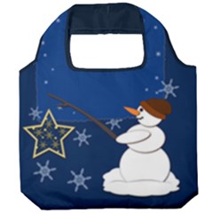 Snowman Foldable Grocery Recycle Bag