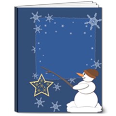 Snowman 8  X 10  Hardcover Notebook