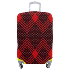 Muster Rot Schwarz Luggage Cover (medium)