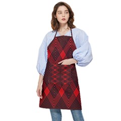 Muster Rot Schwarz Pocket Apron by 2607694c