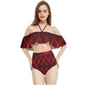 muster rot schwarz Halter Flowy Bikini Set  View1