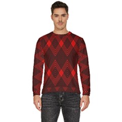 Muster Rot Schwarz Men s Fleece Sweatshirt