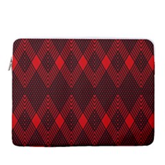 Muster Rot Schwarz 15  Vertical Laptop Sleeve Case With Pocket by 2607694c