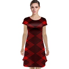 Pattern Black Red Cap Sleeve Nightdress by 2607694c