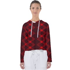 Pattern Black Red Women s Slouchy Sweat