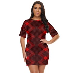 Pattern Black Red Just Threw It On Dress by 2607694c