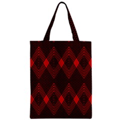 Pattern Red Black, Zipper Classic Tote Bag by 2607694c