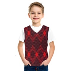 Pattern Red Black, Kids  Basketball Tank Top by 2607694c