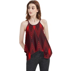 Pattern Red Black, Flowy Camisole Tank Top by 2607694c