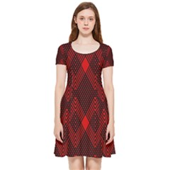 Pattern Red Black, Inside Out Cap Sleeve Dress by 2607694c