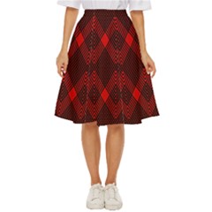 Pattern Red Black, Classic Short Skirt by 2607694c