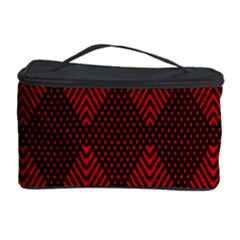 Pattern, Red, Black,  Cosmetic Storage Case by 2607694c