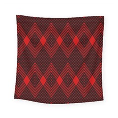 Pattern, Red, Black,  Square Tapestry (small)