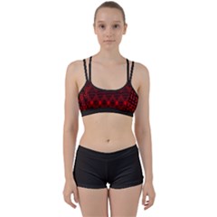 Pattern, Red, Black,  Perfect Fit Gym Set by 2607694c