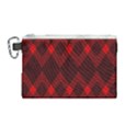 pattern, red, black,  Canvas Cosmetic Bag (Medium) View1