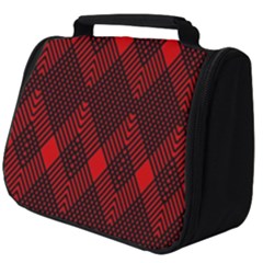 Pattern, Red, Black,  Full Print Travel Pouch (big) by 2607694c