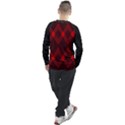 pattern, red, black,  Men s Long Sleeve Raglan T-Shirt View2