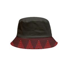 Pattern, Red, Black,  Inside Out Bucket Hat (kids) by 2607694c